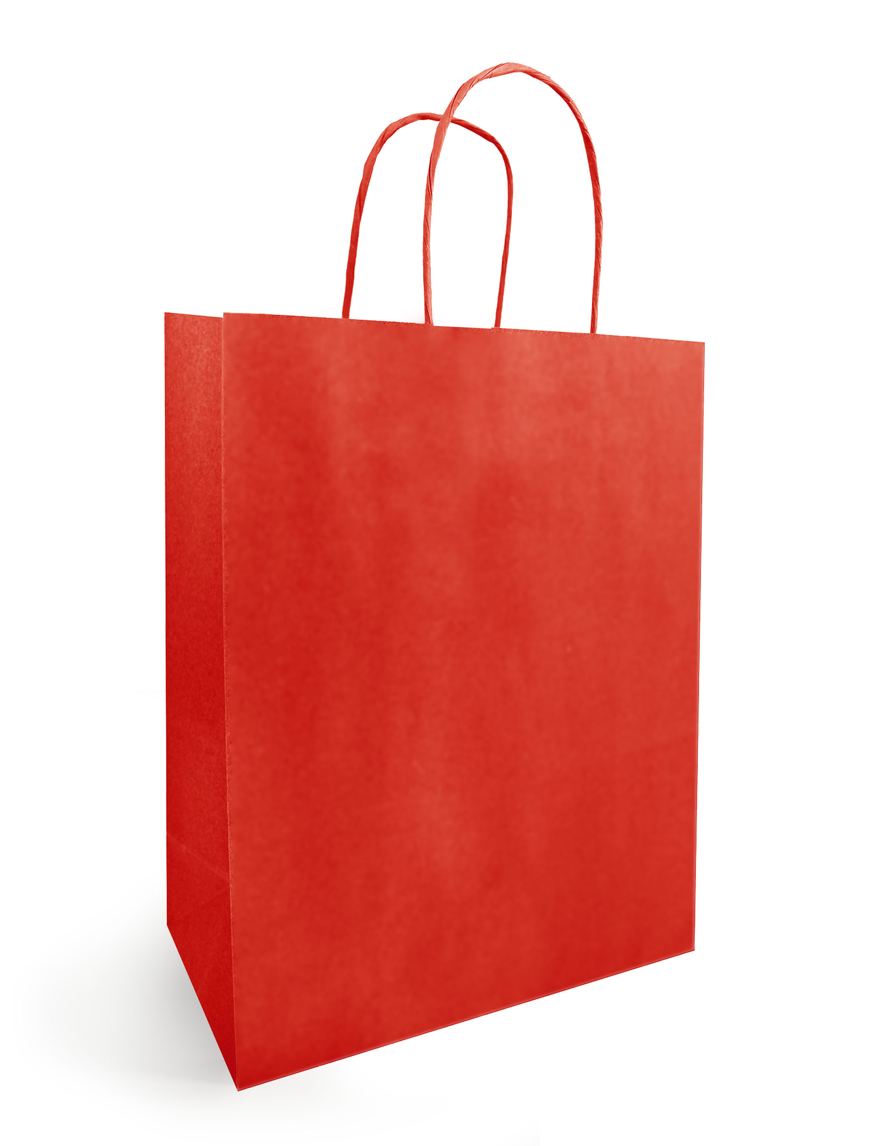 White Kraft Paper Carrier Bag - 350mm x 140mm x 440mm - Red - Pack of 50 White Kraft Paper Carrier Bag - 350mm x 140mm x 440mm - Red - Pack of 50