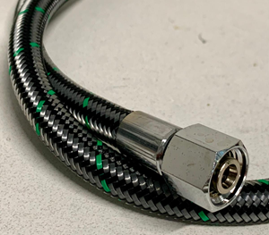 75cm Regulator Hose - Carbon Black with Green Stripe - Standard 3/8