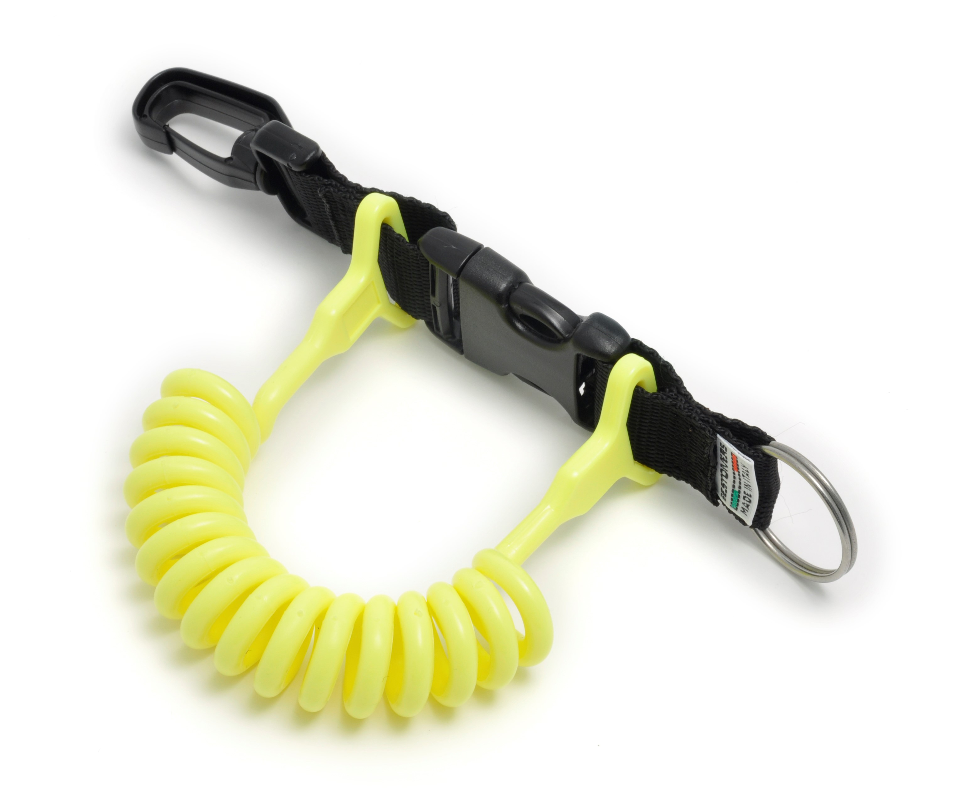 Best Divers Extandable Coil Clip with STANDARD Magnum Polyurathan Spiral - Yellow (Ai0216YXL)
