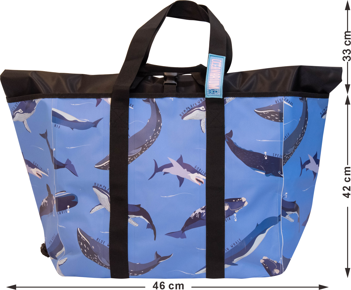 Oceanarium Whale Monogram 50L Dry Bag (DRB14)