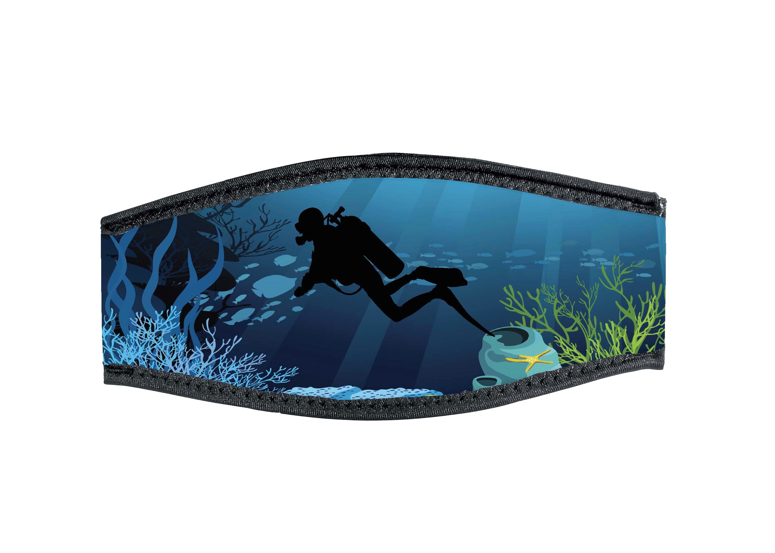 Neoprene Mask Strap - Abyss - with double velcro (IN/SUB-DV) Neoprene Mask Strap - Abyss - with double velcro (IN/SUB-DV)