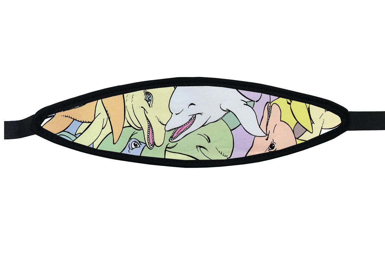 Neoprene Mask Strap - 10 Dolphins - with velcro (IN/10DOL-V) Neoprene Mask Strap - 10 Dolphins - with velcro (IN/10DOL-V)
