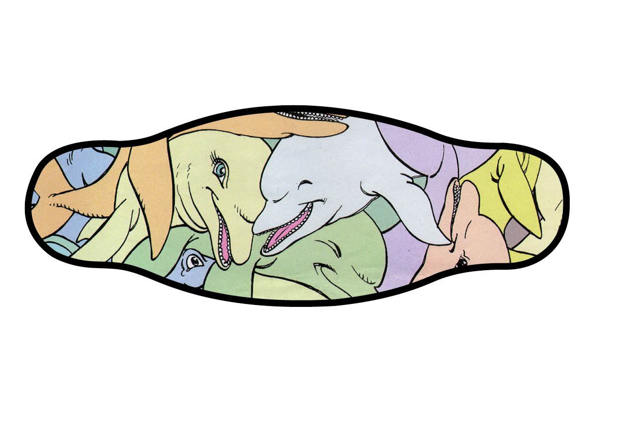 Neoprene Mask Strap - 10 Dolphins - double layer (IN/10DOL) Neoprene Mask Strap - 10 Dolphins - double layer (IN/10DOL)