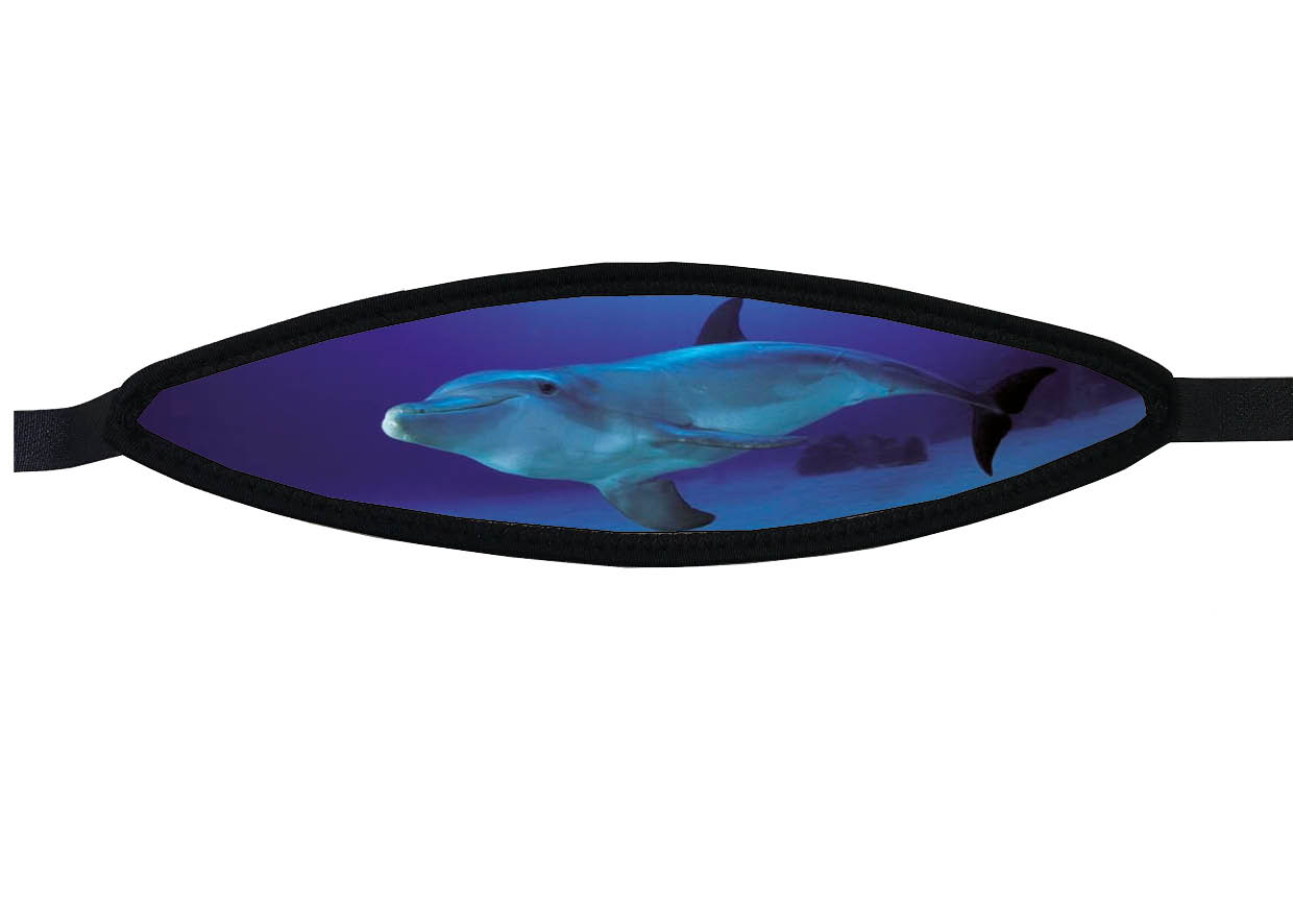 Neoprene Mask Strap - 1 Dolphin - with velcro (IN/1DOL-V) Neoprene Mask Strap - 1 Dolphin - with velcro (IN/1DOL-V)