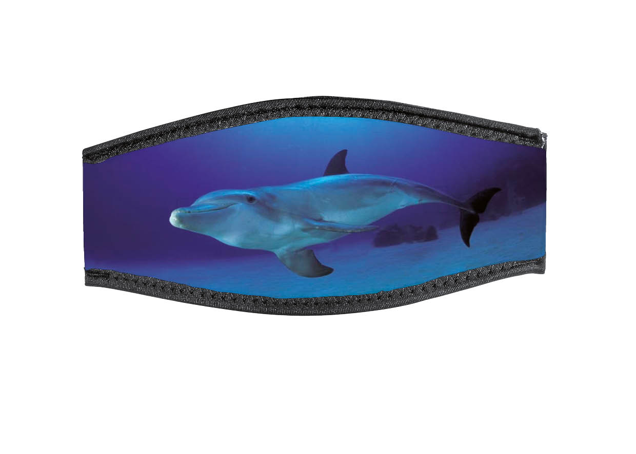 Neoprene Mask Strap - 1 Dolphin - with double velcro (IN/1DOL-DV) Neoprene Mask Strap - 1 Dolphin - with double velcro (IN/1DOL-DV)