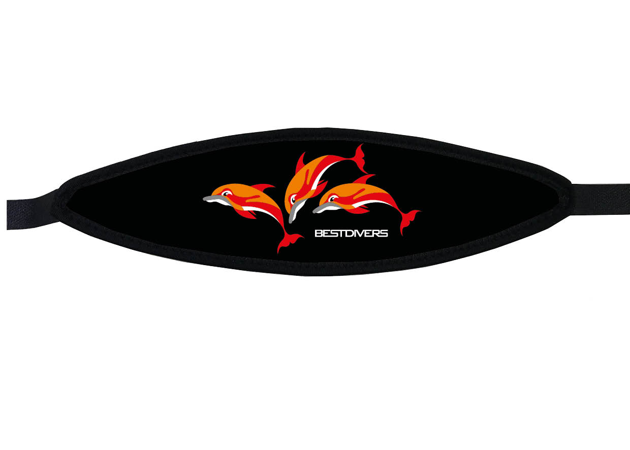 Neoprene Mask Strap - 3 Dolphins - with velcro (IN/3DOL-V) Neoprene Mask Strap - 3 Dolphins - with velcro (IN/3DOL-V)