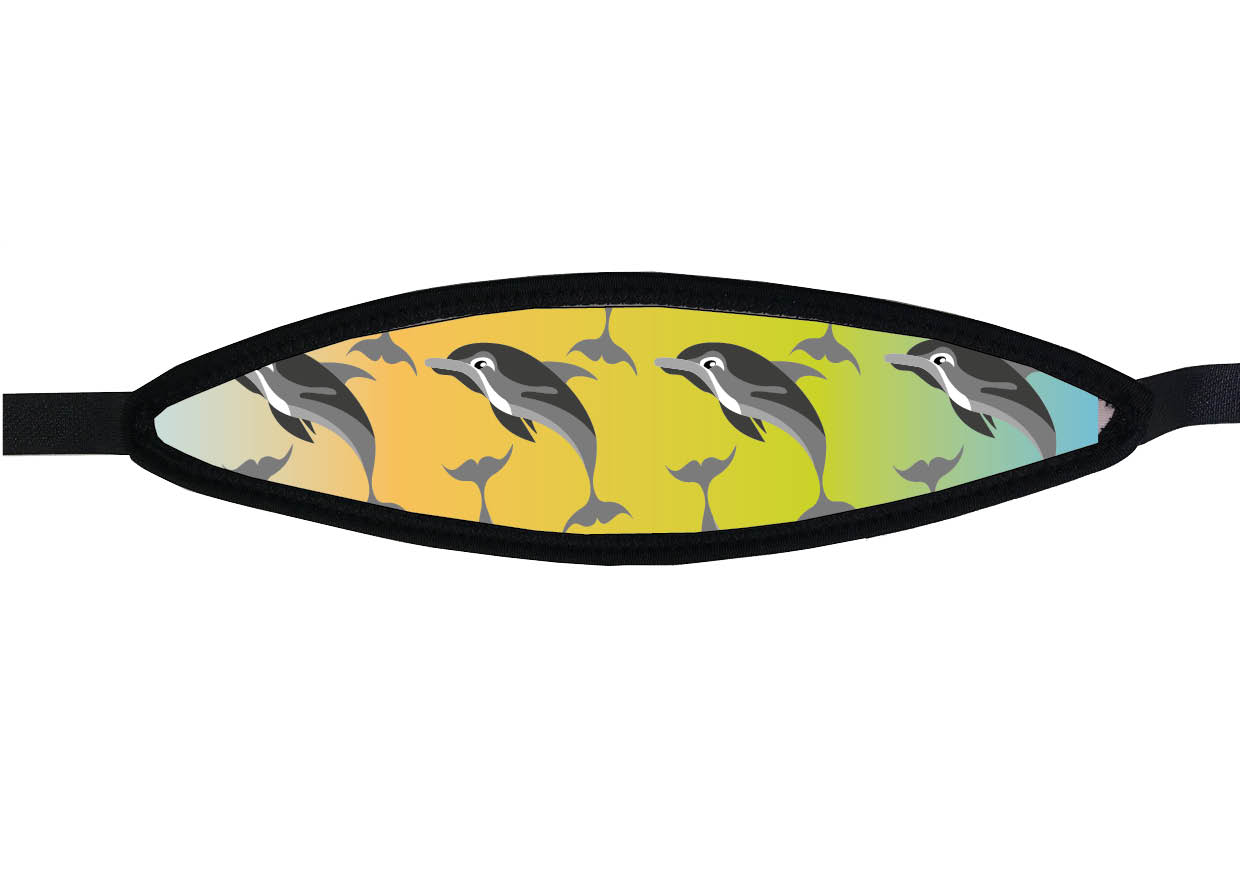 Neoprene Mask Strap - 6 Dolphins - with velcro (IN/6DOL-V) Neoprene Mask Strap - 6 Dolphins - with velcro (IN/6DOL-V)