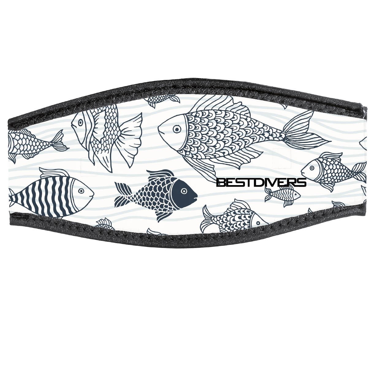 Neoprene Mask Strap - Herd Fish - with double vlecro (IN/BRN-DV) Neoprene Mask Strap - Herd Fish - with double vlecro (IN/BRN-DV)