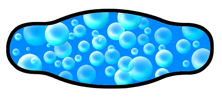 Neoprene Mask Strap - Bubbles - double layer (IN/BUBL) Neoprene Mask Strap - Bubbles - double layer (IN/BUBL)