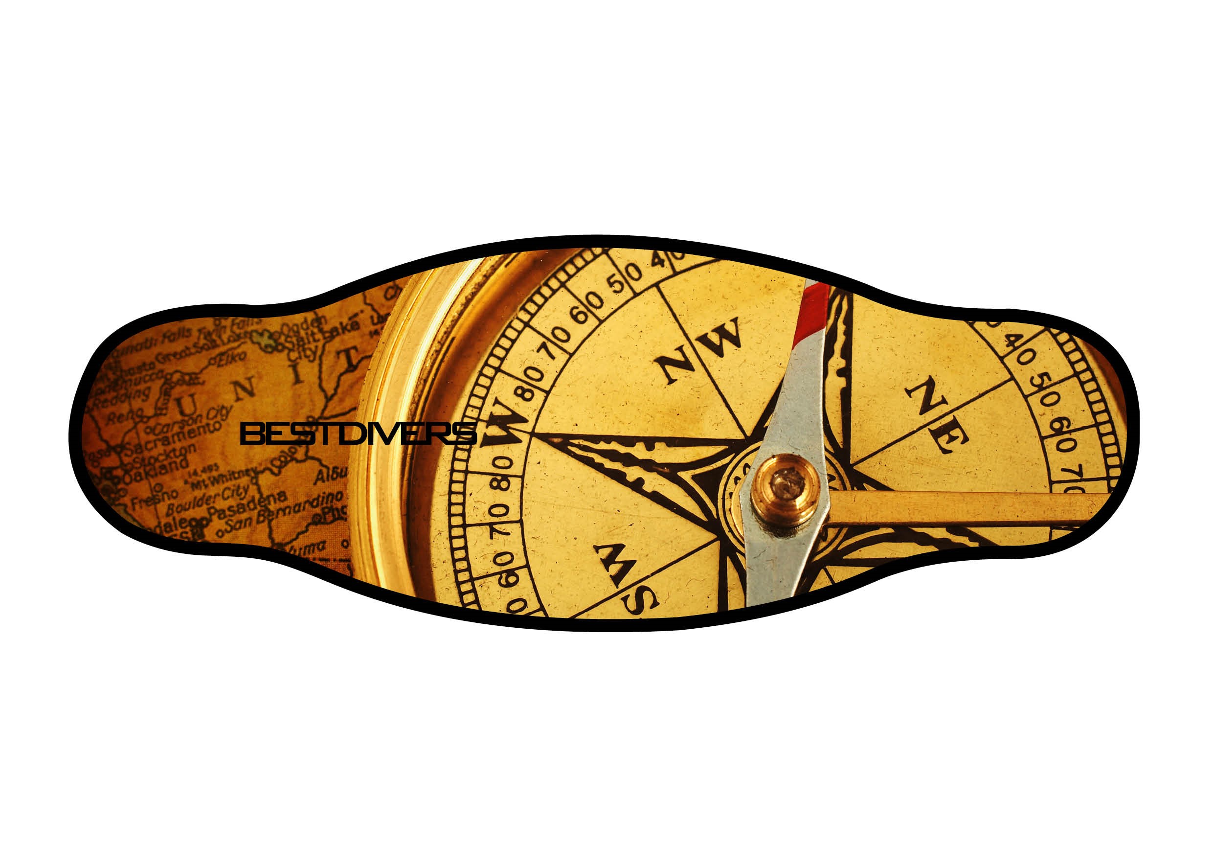 Neoprene Mask Strap - Compass - double layer (IN/BUSSO) Neoprene Mask Strap - Compass - double layer (IN/BUSSO)