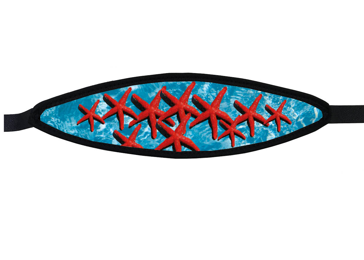 Neoprene Mask Strap - Coral - with velcro (IN/CORL-V) Neoprene Mask Strap - Coral - with velcro (IN/CORL-V)