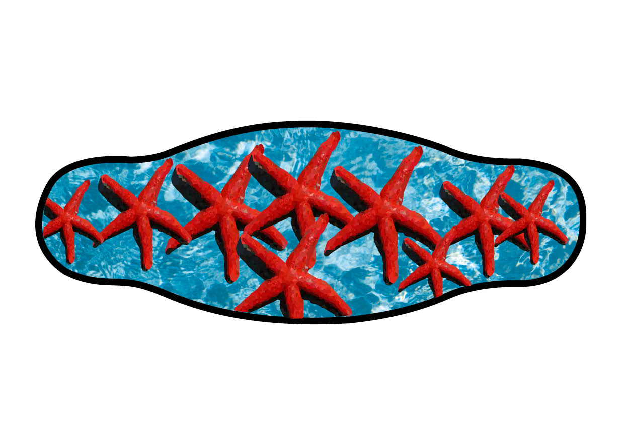 Neoprene Mask Strap - Coral - double layer (IN/CORL) Neoprene Mask Strap - Coral - double layer (IN/CORL)