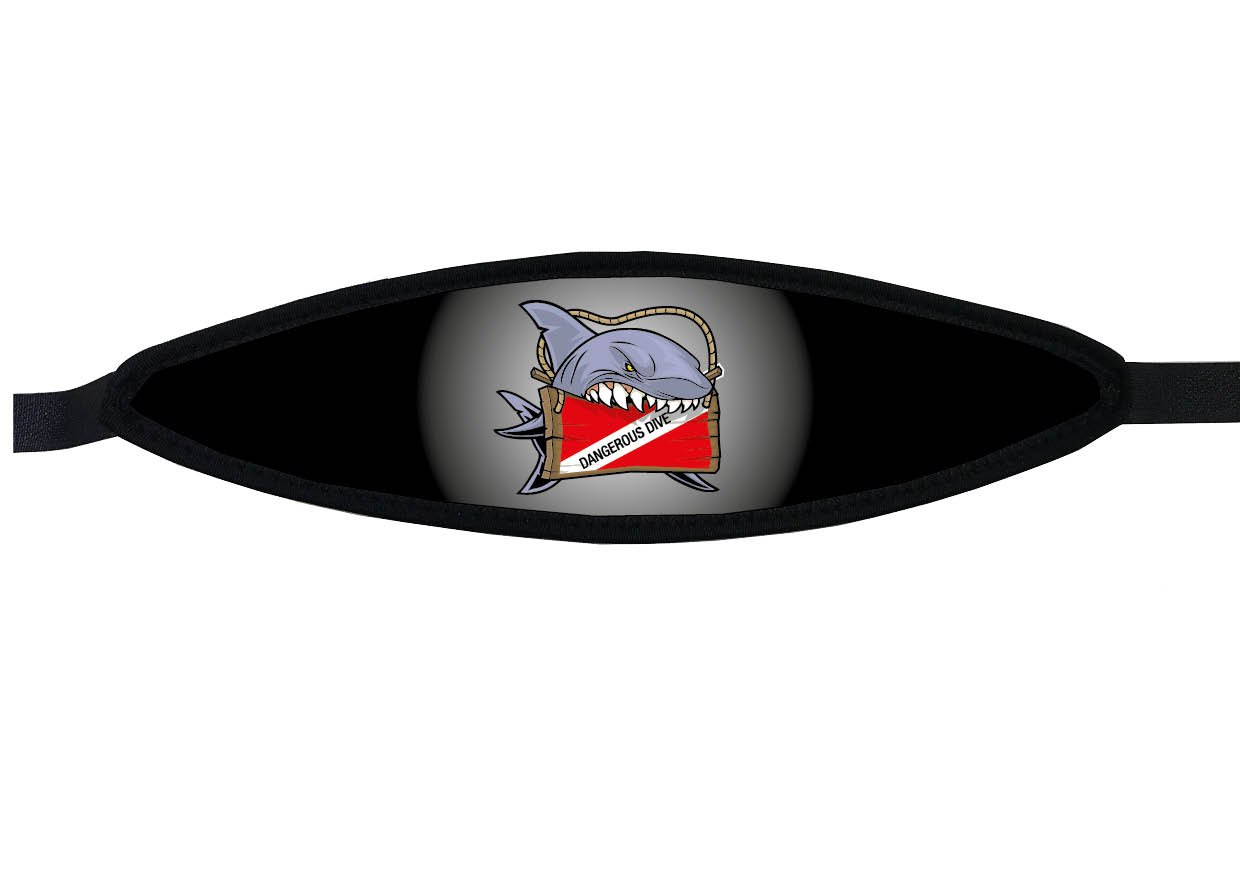 Neoprene Mask Strap - Dangerous Dive - with velcro (IN/DAN-V) Neoprene Mask Strap - Dangerous Dive - with velcro (IN/DAN-V)