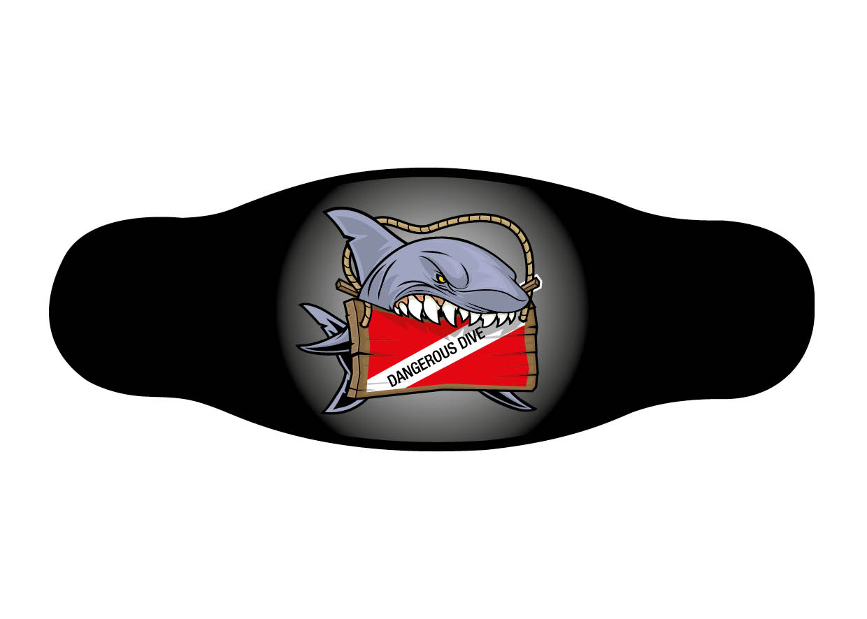 Neoprene Mask Strap - Dangerous Dive - double layer (IN/DAN) Neoprene Mask Strap - Dangerous Dive - double layer (IN/DAN)