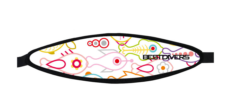 Neoprene Mask Strap - FISH - with velcro (IN/FISH2-V) Neoprene Mask Strap - FISH - with velcro (IN/FISH2-V)