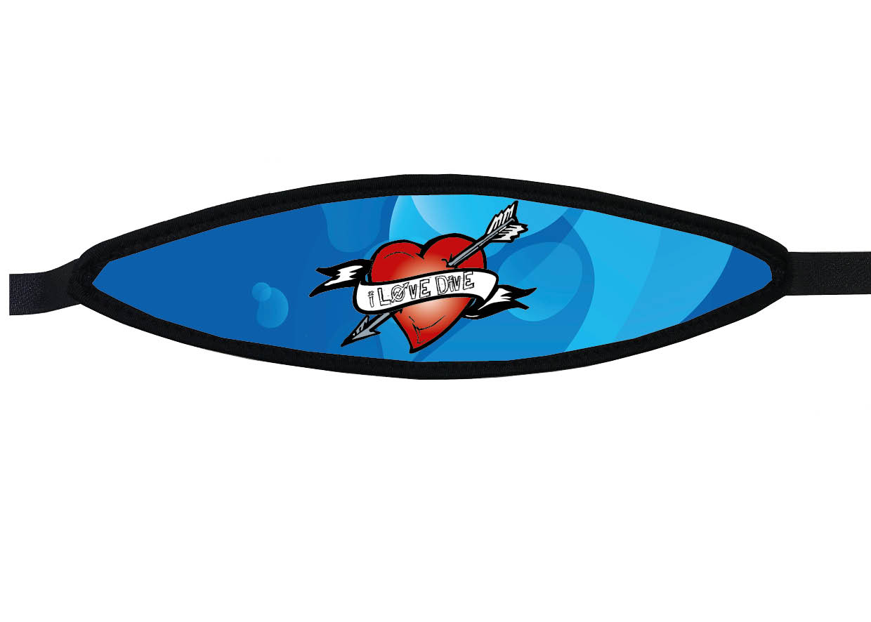 Neoprene Mask Strap - Scuba Heart - with velcro (IN/HART-V) Neoprene Mask Strap - Scuba Heart - with velcro (IN/HART-V)