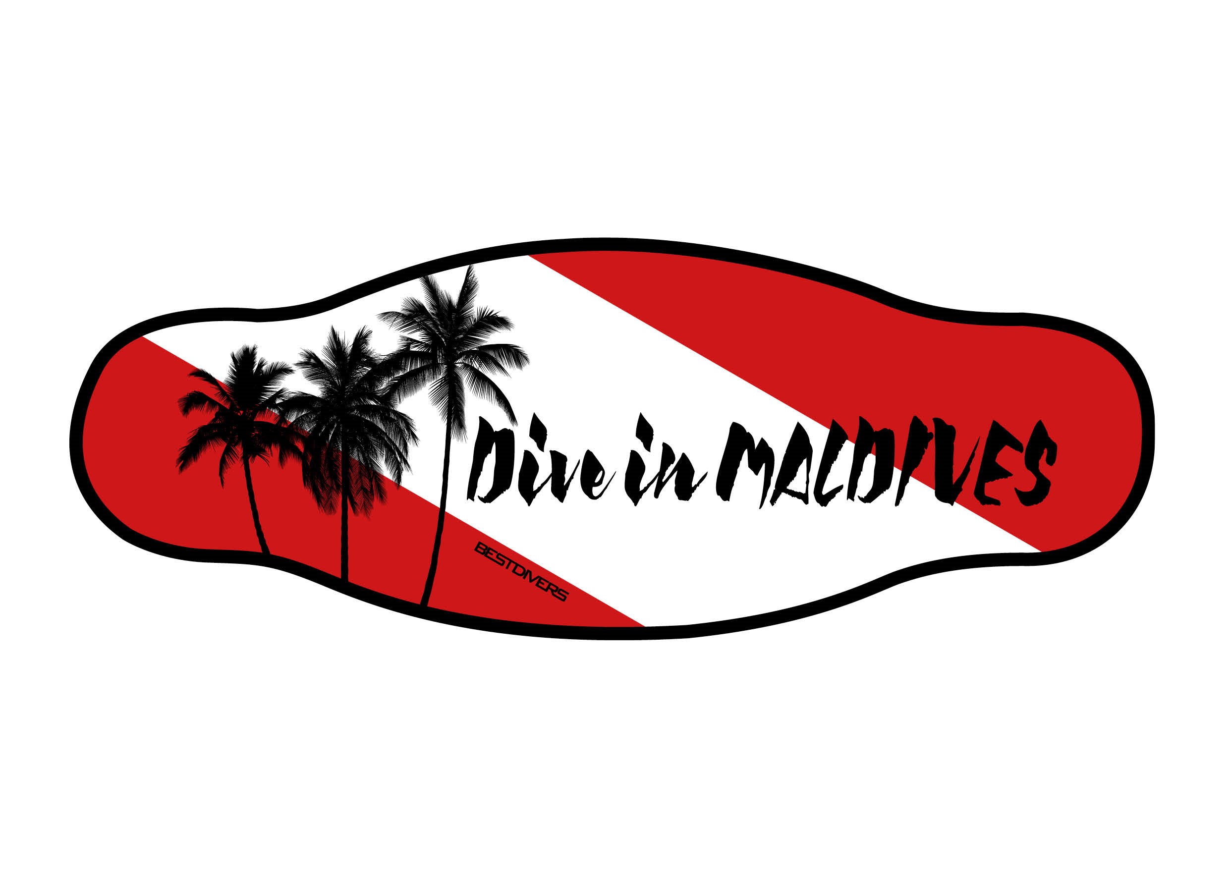Neoprene Mask Strap - Maldives - double layer (IN/MAL) Neoprene Mask Strap - Maldives - double layer (IN/MAL)