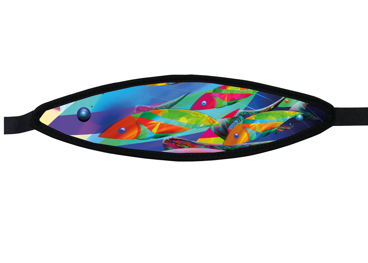 Neoprene Mask Strap - Psychedilic - with velcro (IN/MRR-V) Neoprene Mask Strap - Psychedilic - with velcro (IN/MRR-V)