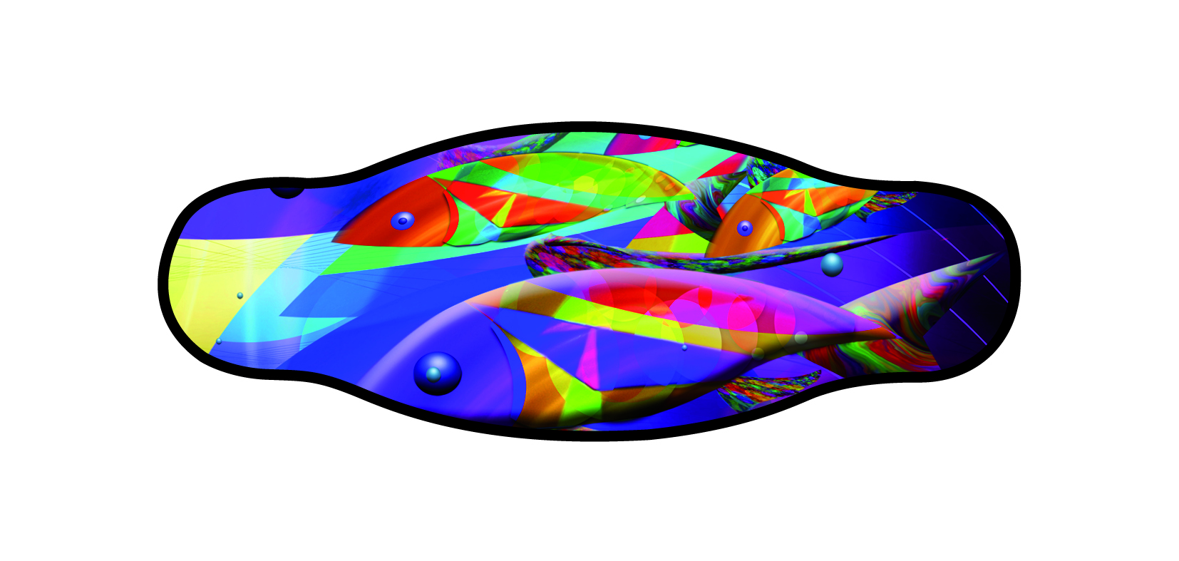 Neoprene Mask Strap - Psychedilic - double layer (IN/MRR) Neoprene Mask Strap - Psychedilic - double layer (IN/MRR)