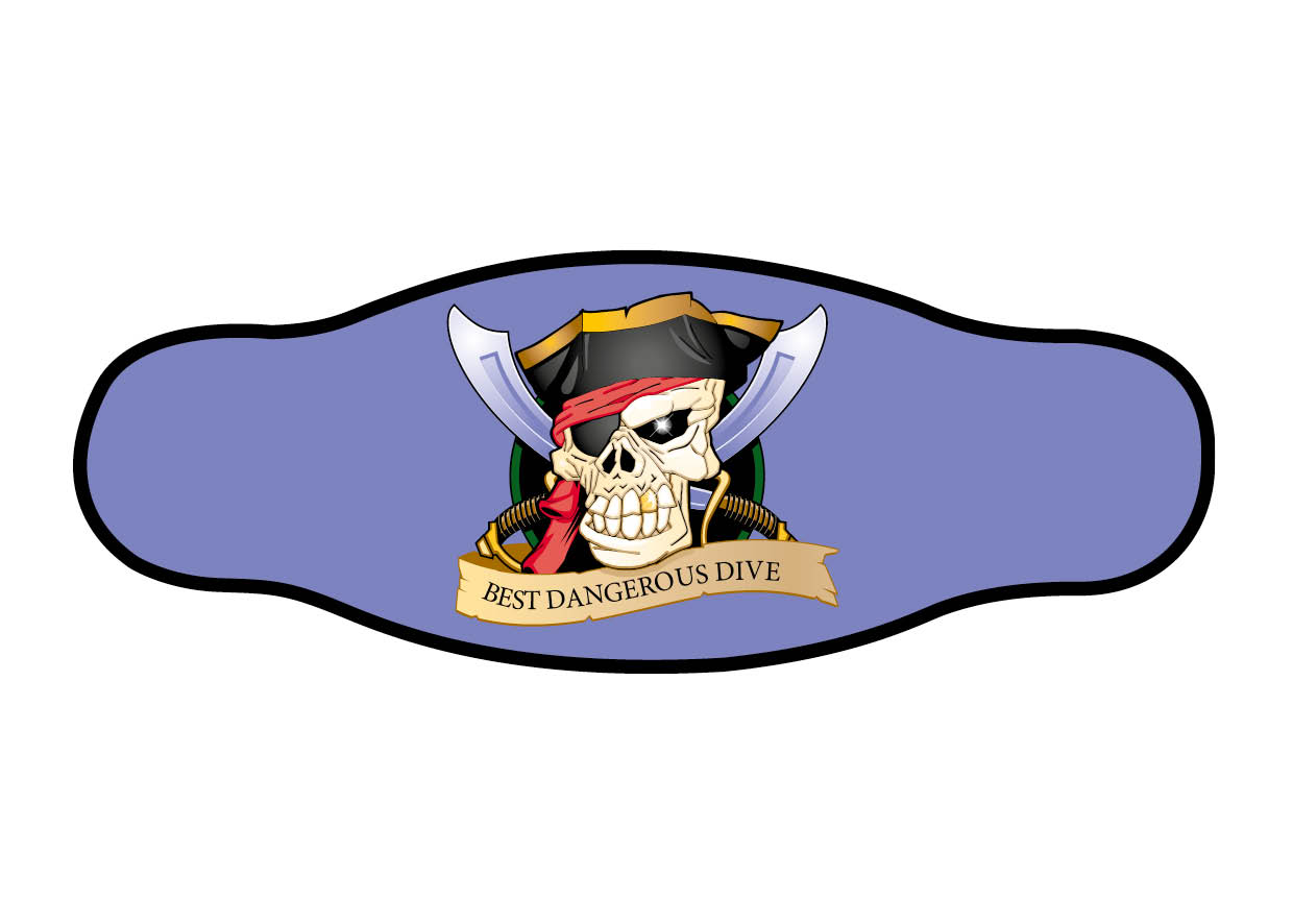 Neoprene Mask Strap - Pirate - double layer (IN/PIRA) Neoprene Mask Strap - Pirate - double layer (IN/PIRA)