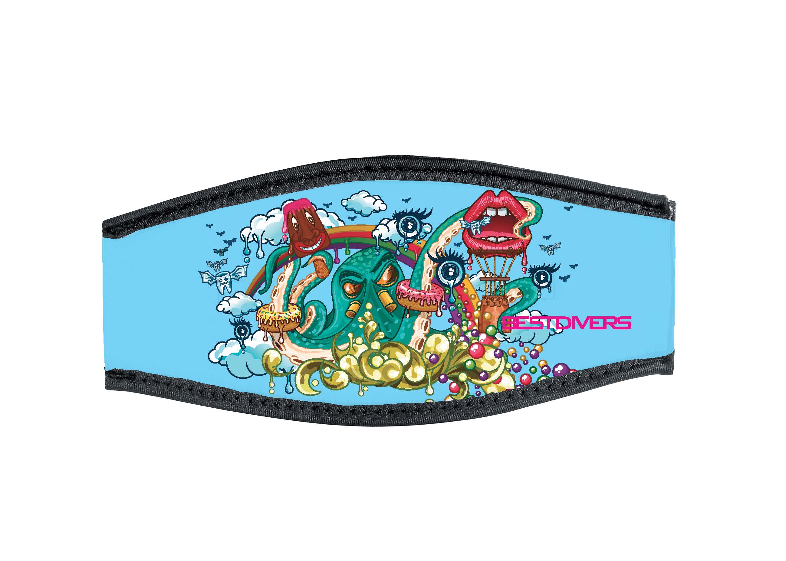 Neoprene Mask Strap - Pop Art - with double velcro (IN/POP-DV) Neoprene Mask Strap - Pop Art - with double velcro (IN/POP-DV)