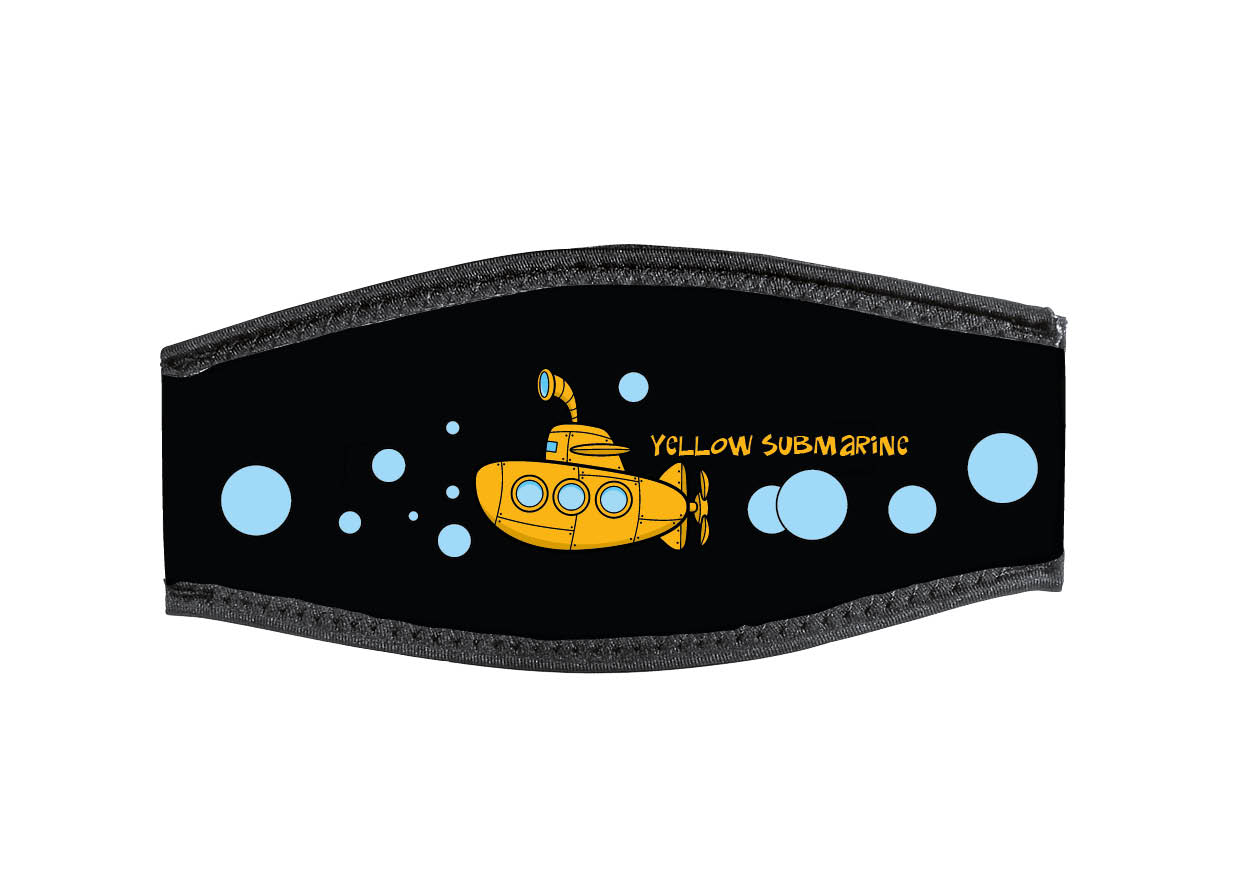 Neoprene Mask Strap - Yellow Submarine - with double velcro (IN/SBM-DV) Neoprene Mask Strap - Yellow Submarine - with double velcro (IN/SBM-DV)