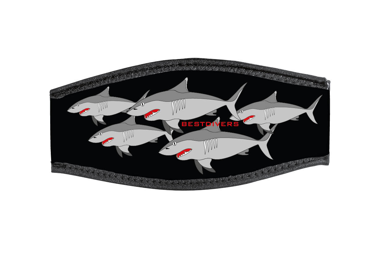 Neoprene Mask Strap - Shark - with double velcro (IN/SHRK-DV) Neoprene Mask Strap - Shark - with double velcro (IN/SHRK-DV)