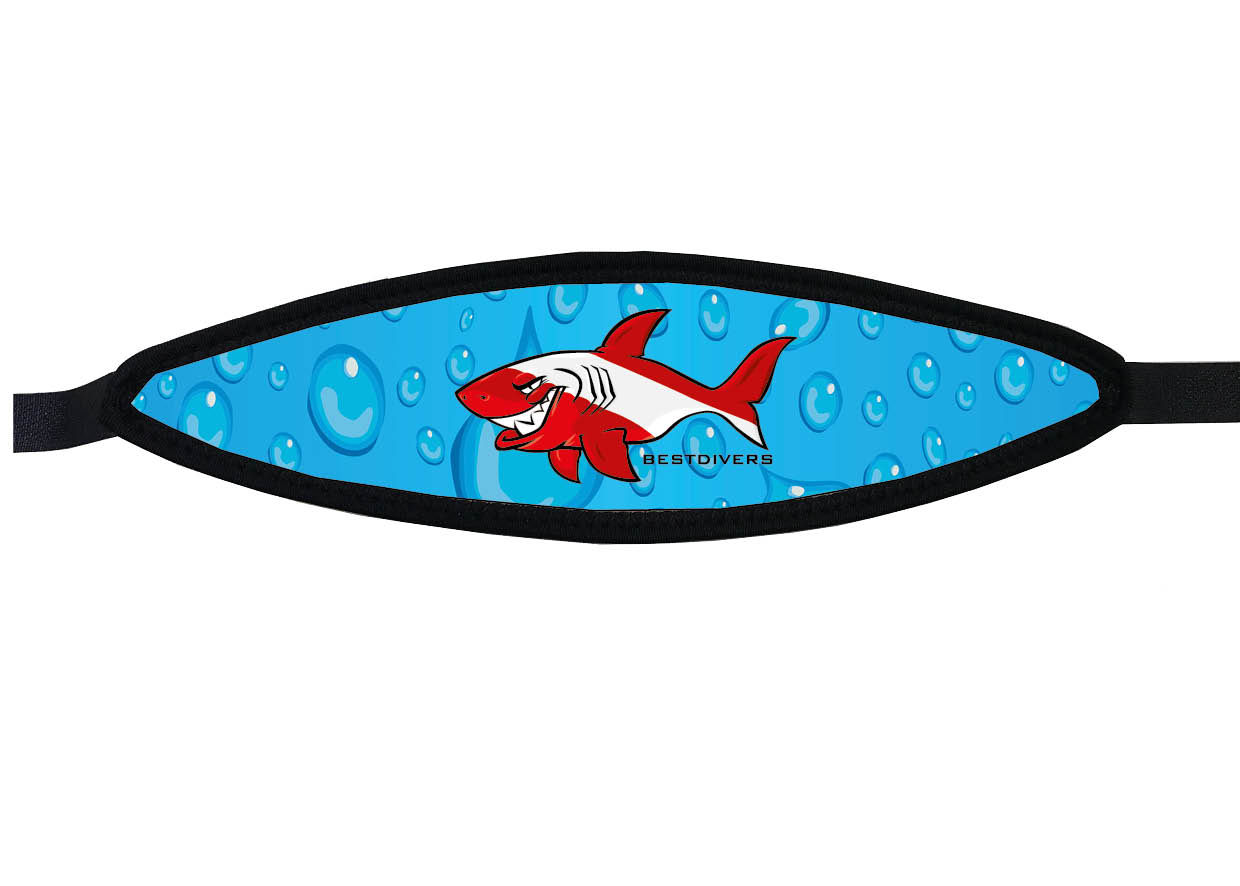 Neoprene Mask Strap - Shark - with velcro (IN/SQL-V) Neoprene Mask Strap - Shark - with velcro (IN/SQL-V)
