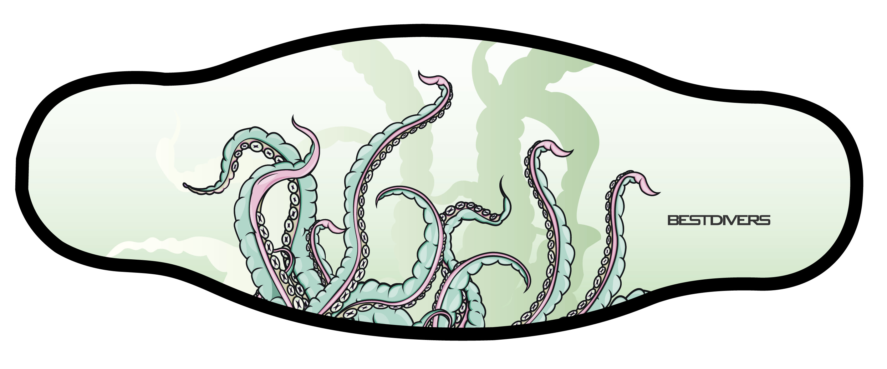 Neoprene Mask Strap - Tentacles - double layer (IN/TEN) Neoprene Mask Strap - Tentacles - double layer (IN/TEN)