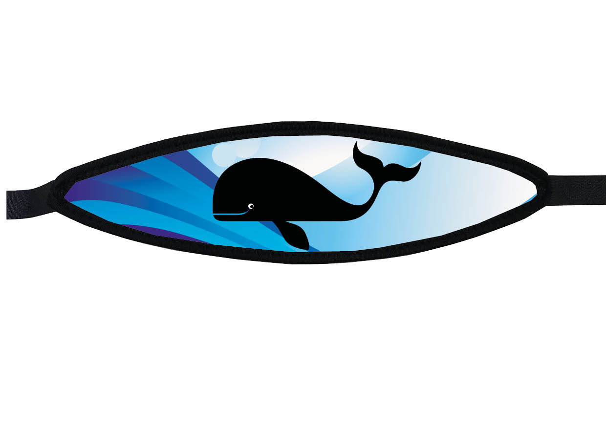 Neoprene Mask Strap - Whale - with velcro (IN/WHL-V) Neoprene Mask Strap - Whale - with velcro (IN/WHL-V)