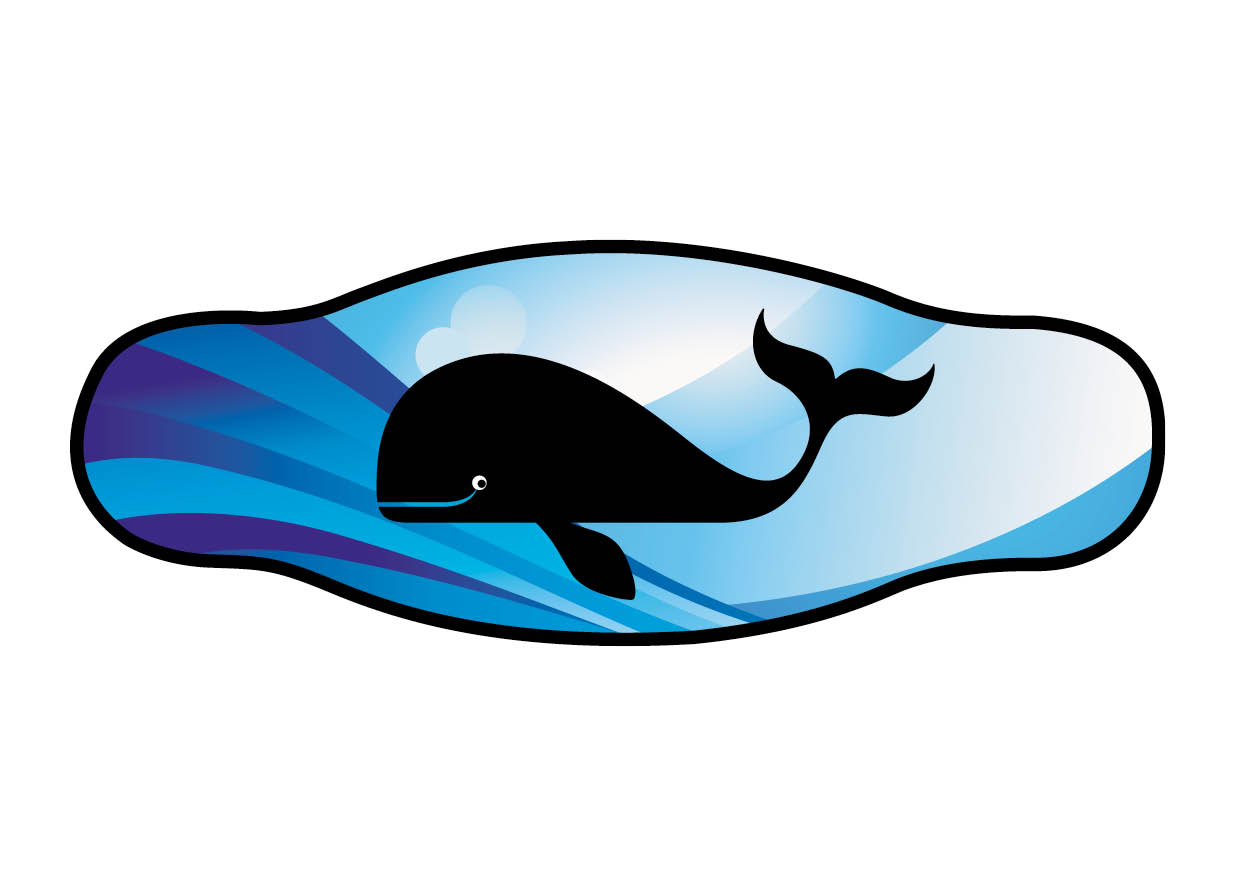 Neoprene Mask Strap - Whale - double layer (IN/WHL) Neoprene Mask Strap - Whale - double layer (IN/WHL)