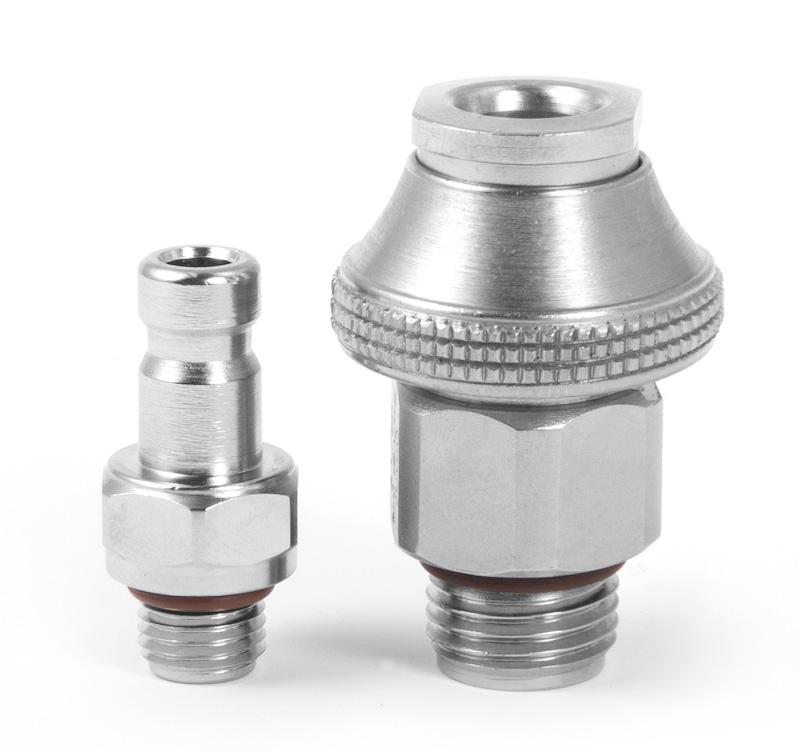 QDB-ZM-S - Two Piece Quick Disconnect to Regulator Hose Adaptor - Big Nut QDB-ZM-S - Two Piece Quick Disconnect to Regulator Hose Adaptor - Big Nut