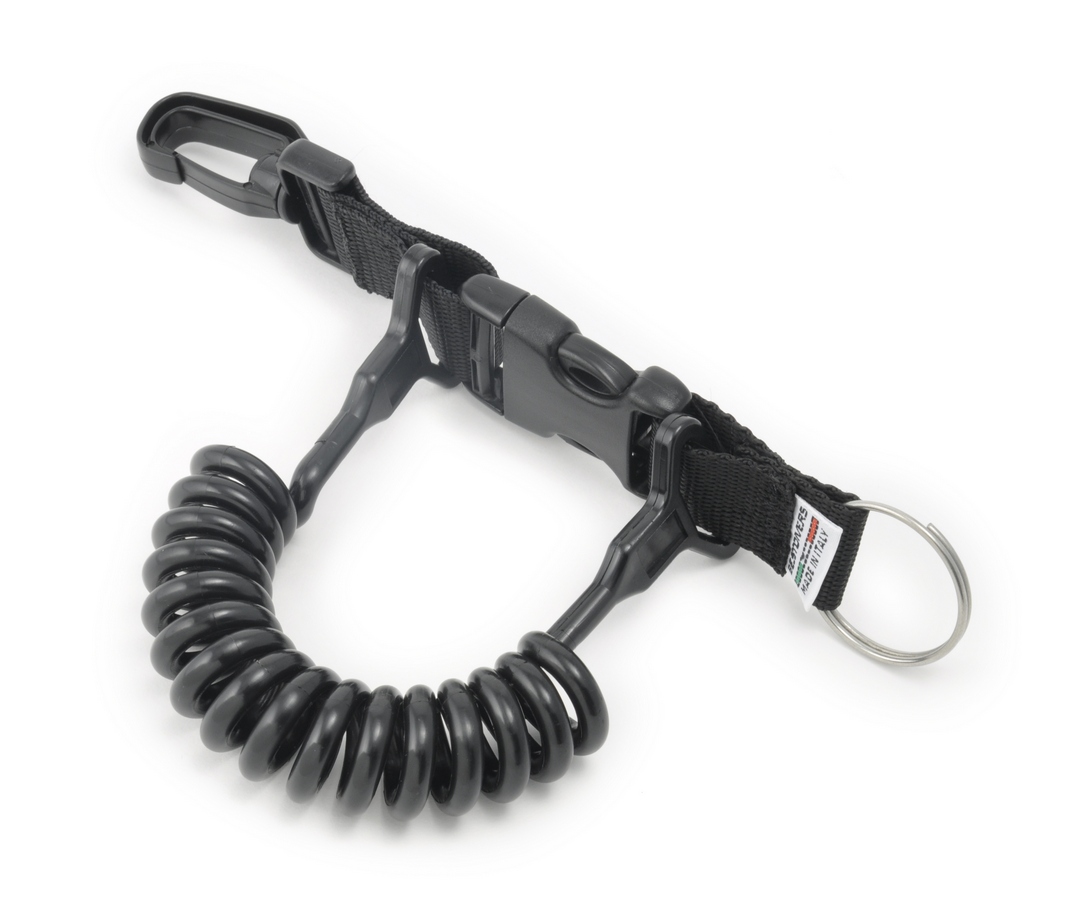 Best Divers Extandable Coil Clip with STANDARD Magnum Polyurathan Spiral - Black (Ai0216BXL)