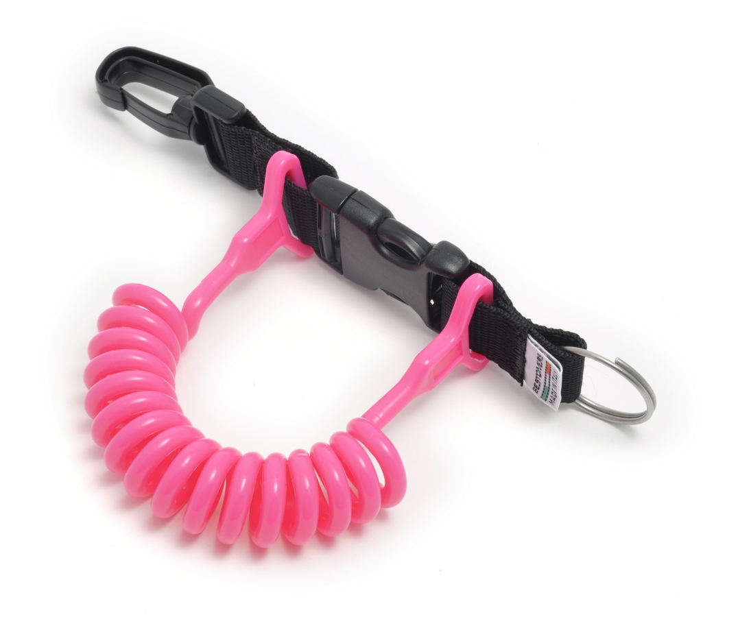 Best Divers Extandable Coil Clip with STANDARD Magnum Polyurathan Spiral - Fuscia (Ai0216FXL)