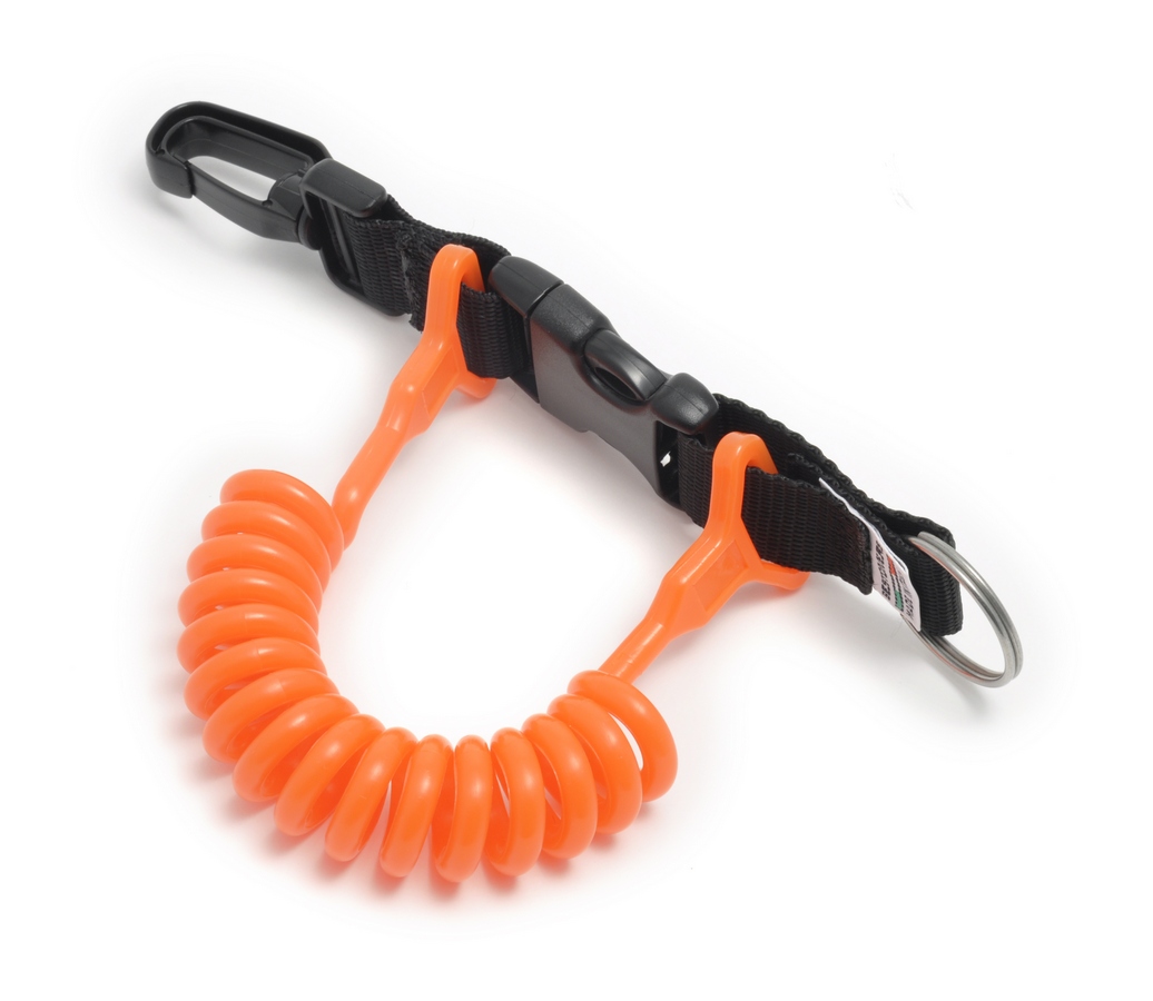 Best Divers Extandable Coil Clip with STANDARD Magnum Polyurathan Spiral - Orange (Ai0216OXL)