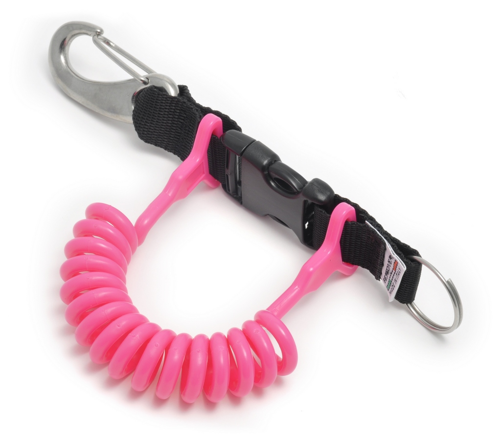 Best Divers Extandable Coil Clip with VELA Magnum Polyurathan Spiral - Fuscia (Ai0224FXL)