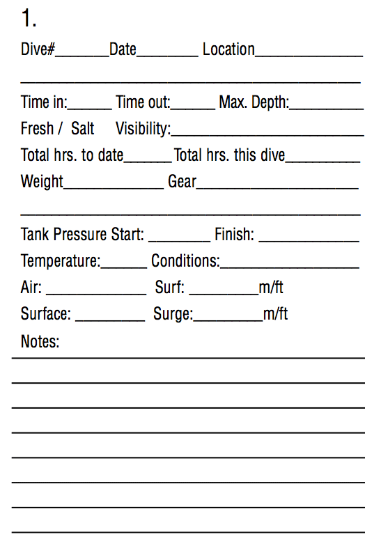 Aquasketch APP - 5 Dive Log (AP-5DL) Aquasketch APP - 5 Dive Log (AP-5DL)